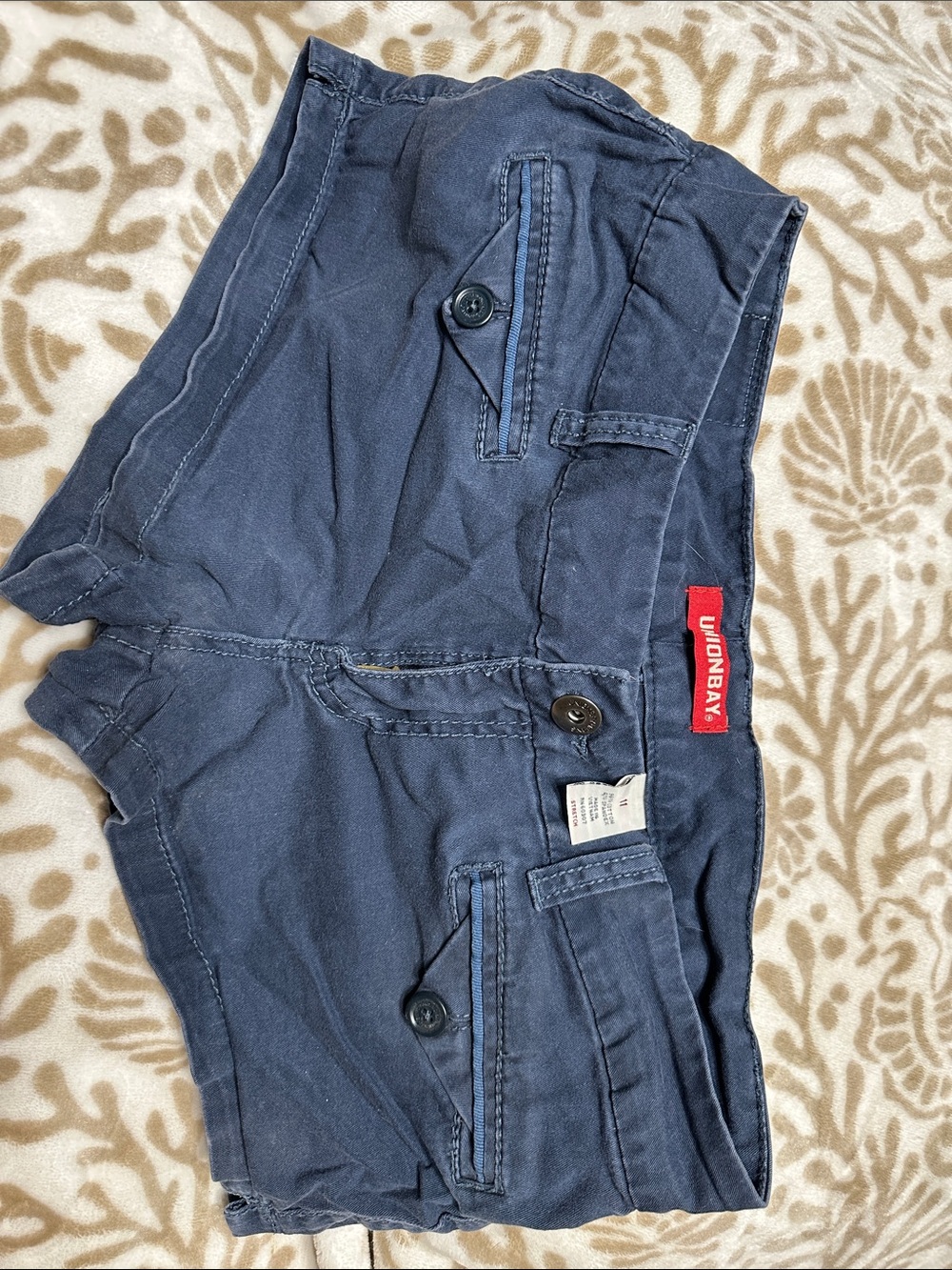 UNIONBAY Dark Navy Low-Rise Women's Jean Shorts